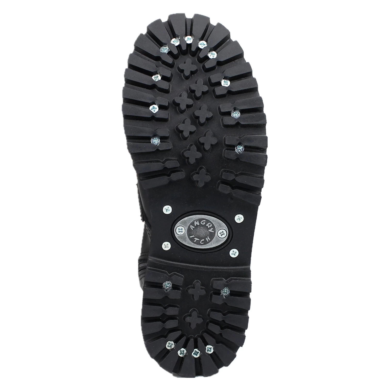 14-Hole 5-Buckle Black Leather Boots - Image 9