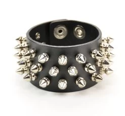 Spiked Bracelet With 3 Rows Of Short Spikes