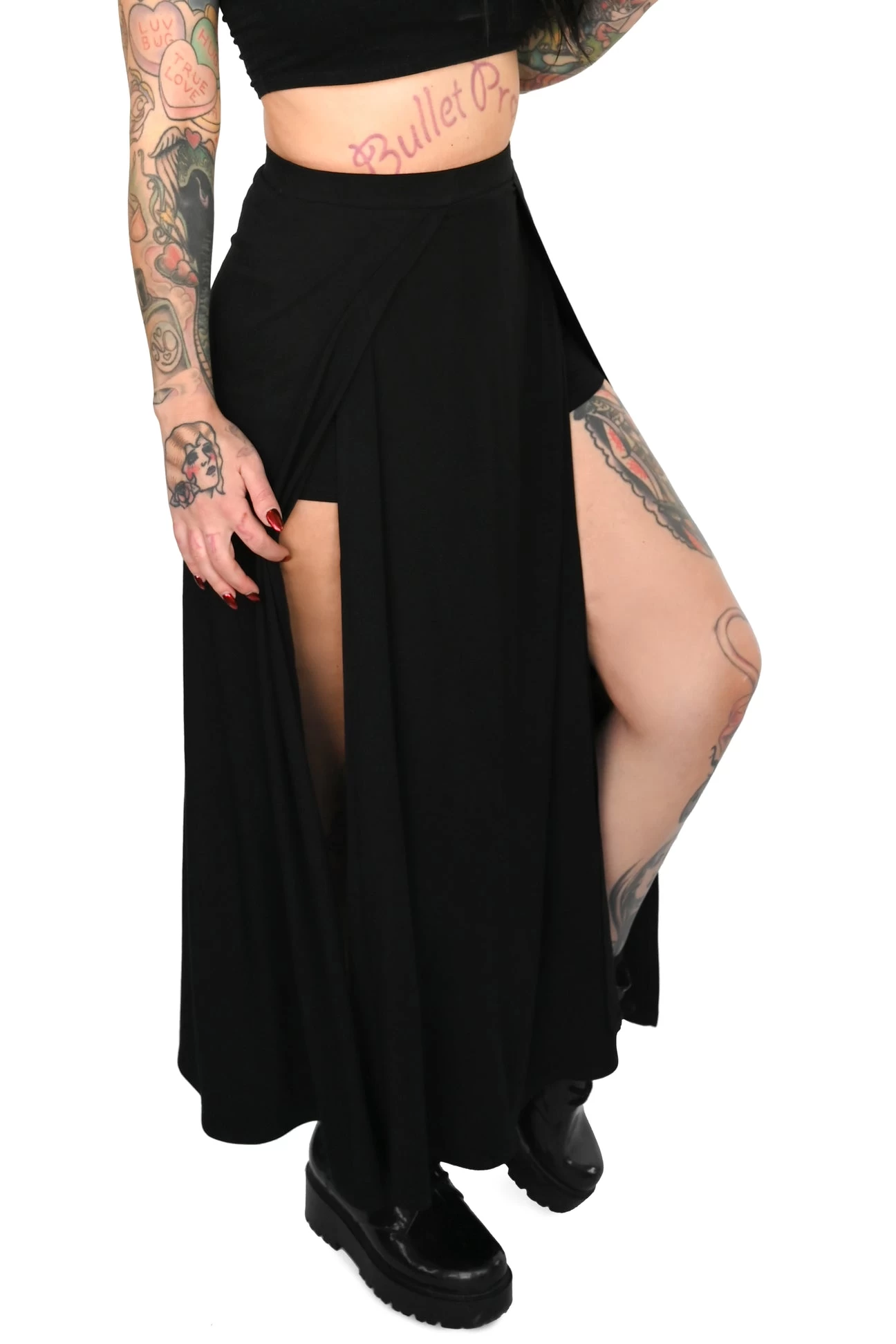Darla Maxi Skirt With Built In Shorts - Image 3
