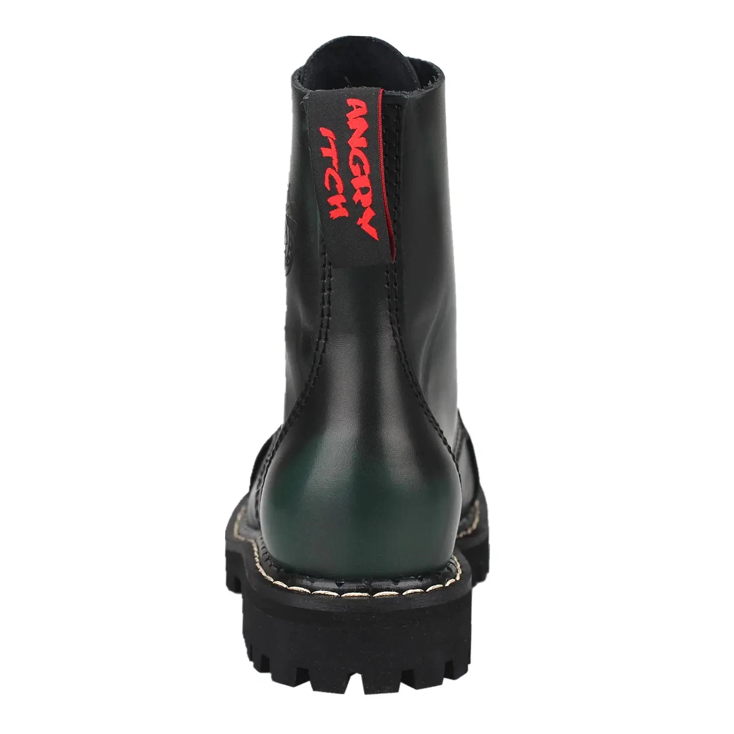 8-Hole - Dark Green Rub-Off Leather Boots - Image 5
