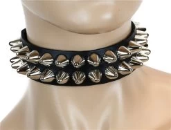 UK77 2 Row Large Conehead Choker