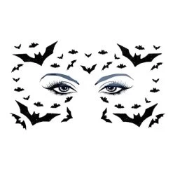 Glitter Bat Body And Face Stickers