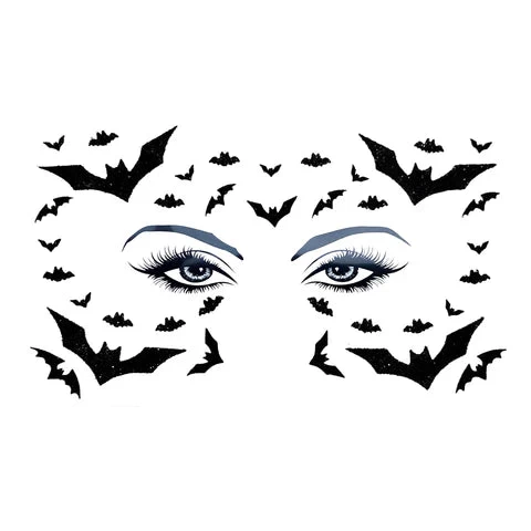Glitter Bat Body And Face Stickers