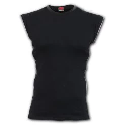 Zip Side Ribbed Gothic Sleeveless