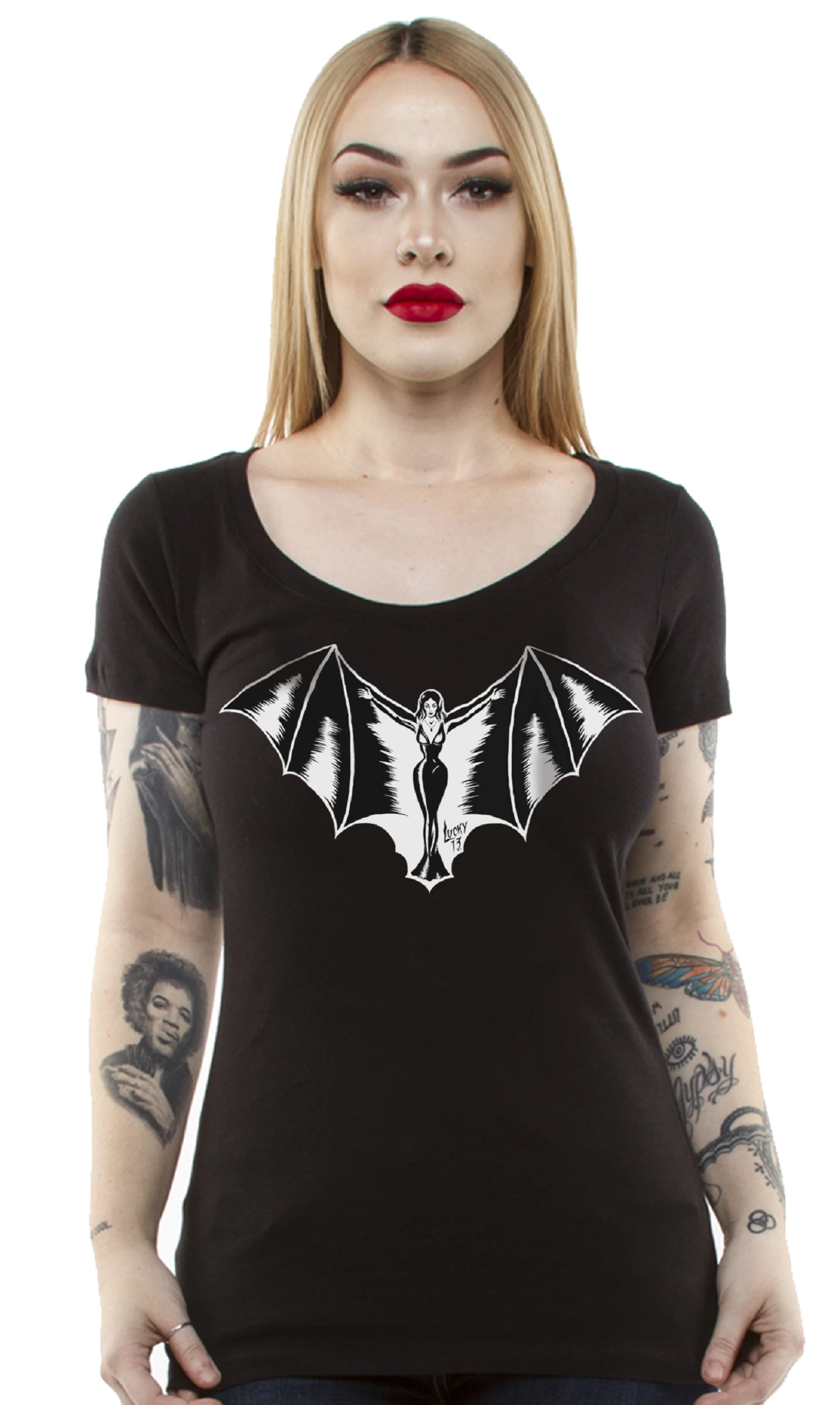 VAMPY Modal/Cotton Scoop Neck Tee - Image 2