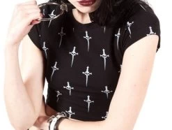 Dagger Print Baby Tee