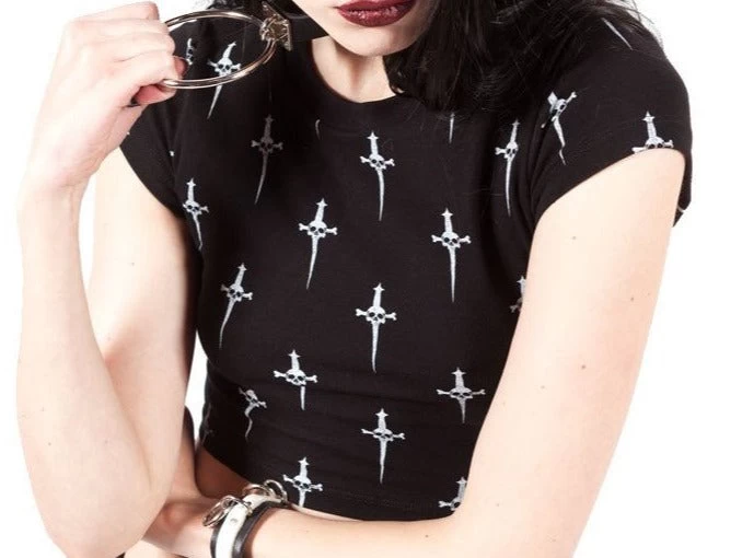 Dagger Print Baby Tee