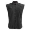 Sleeveless Stone Washed Worker Black