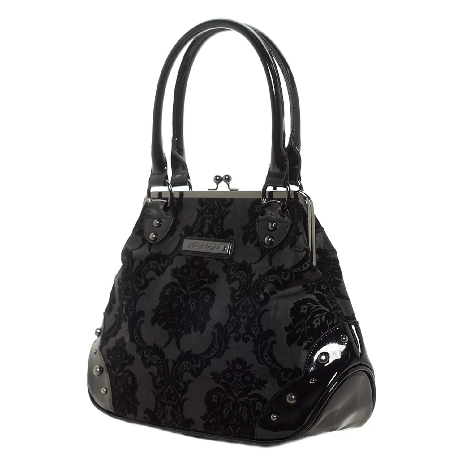 Mistress Kisslock Bag In Black - Image 2