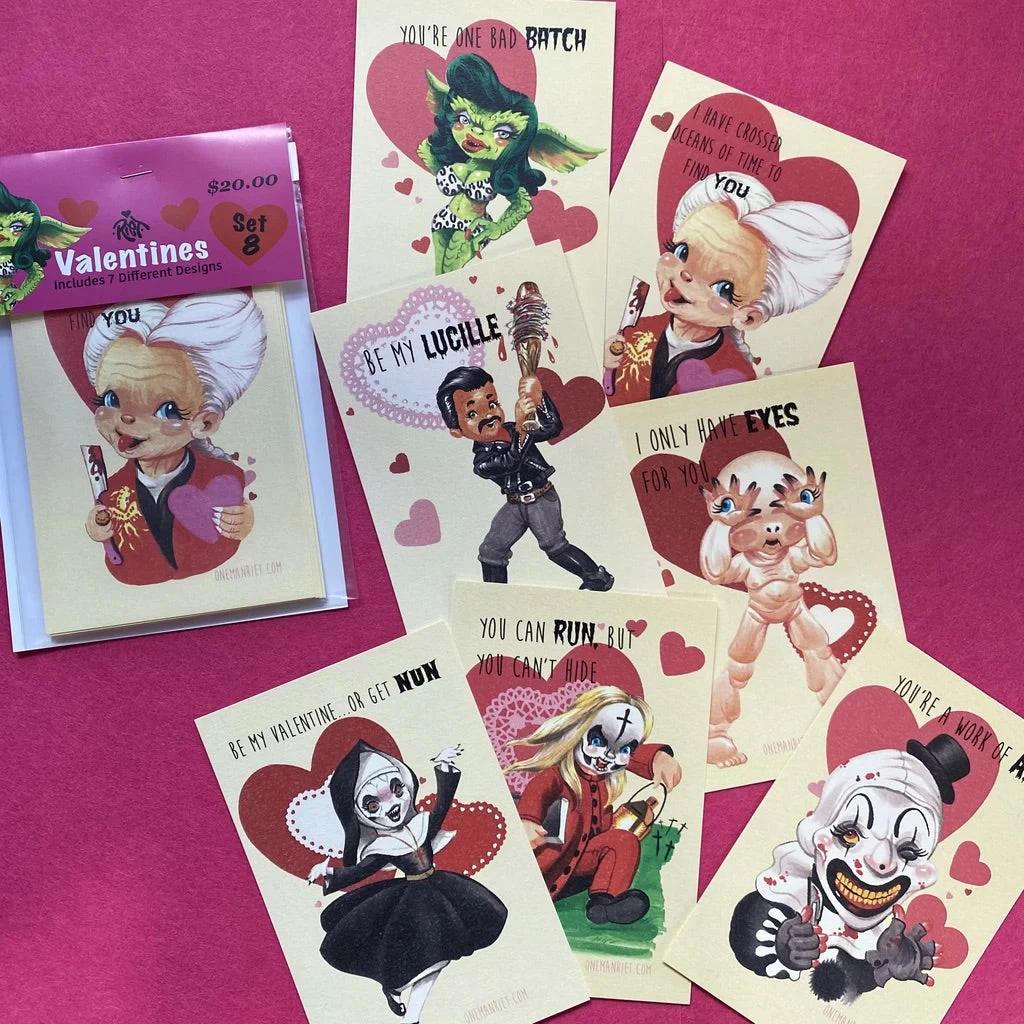 Horror Valentine Cards - Set 8 - Image 2