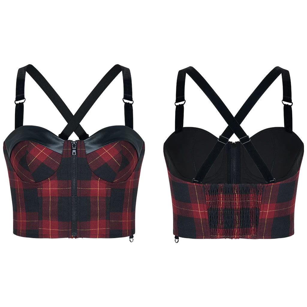 Plaid Panic Top
