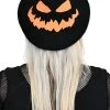 Pumpkin Face Beret - Black