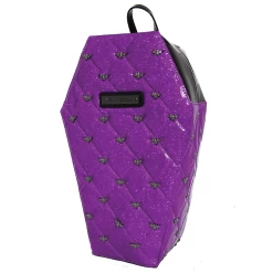 Mina Bat Quilted Coffin Backpack In Purple