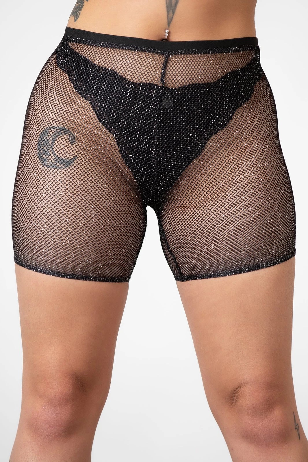 Synth Sigil Fishnet Bike Short - Image 6