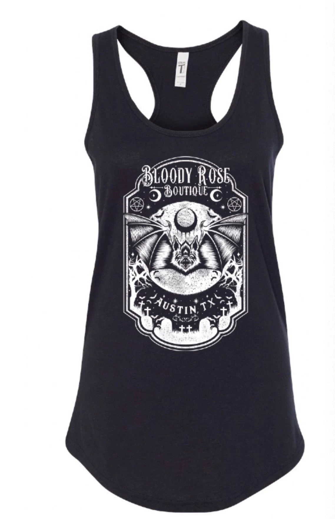 Bloody Rose Bat - Women's Tank Top - WHITE - Image 2