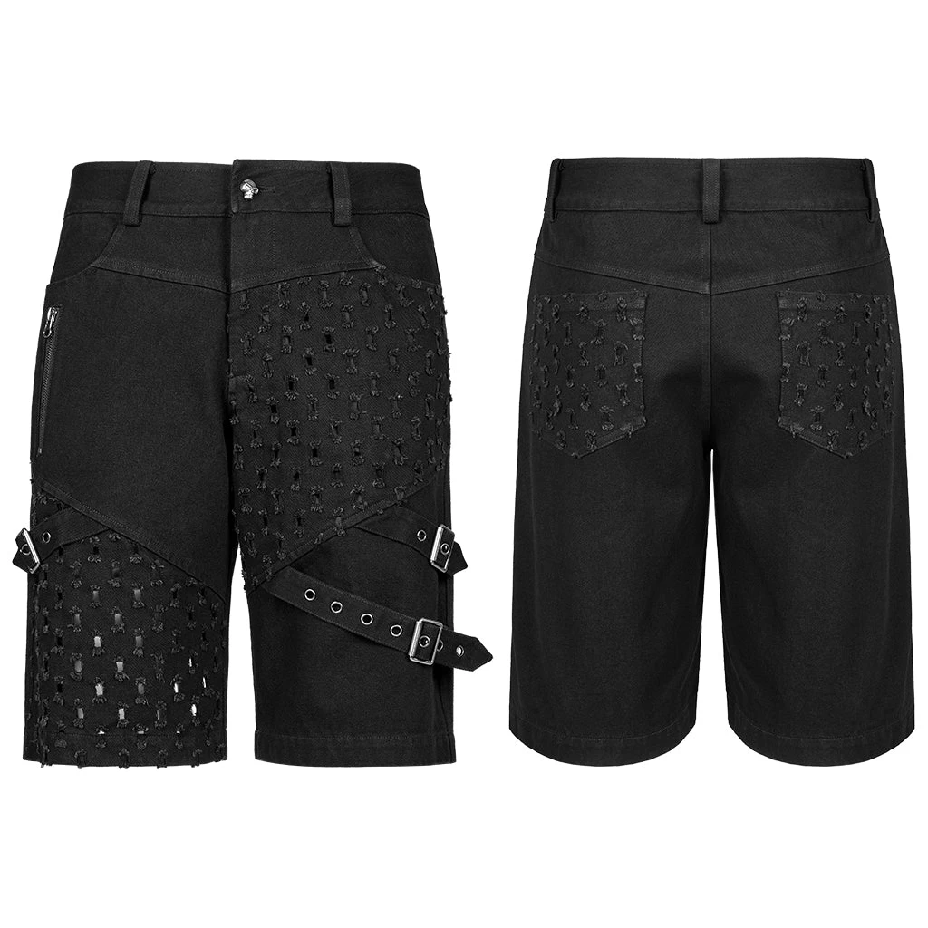Ripped Buckle Splice Shorts - Image 5