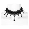 Gothic Lolita Black Lace Coffin Choker
