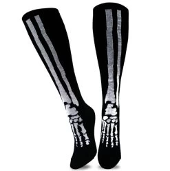 Women's Skeleton Foot Polyester Knee High