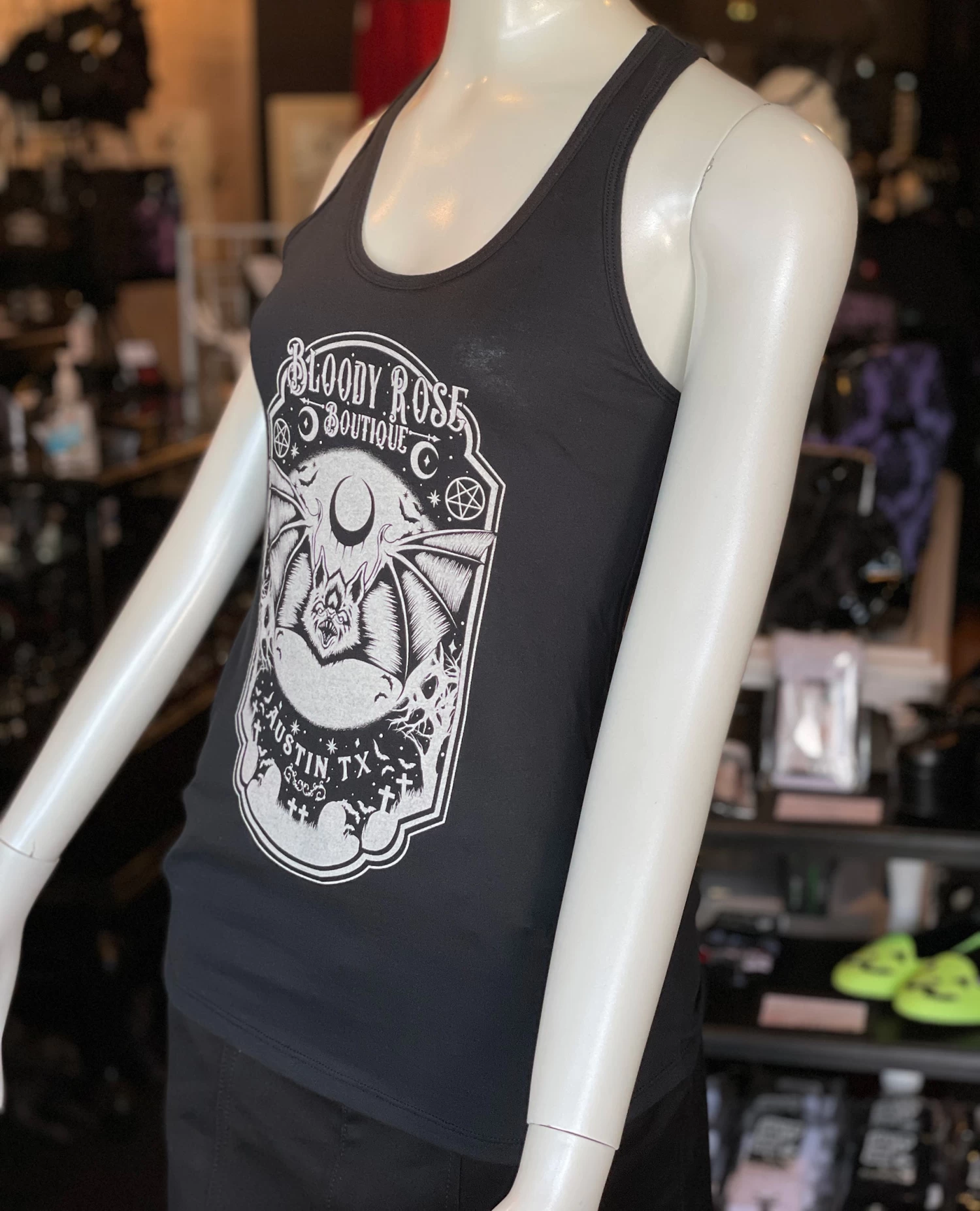 Bloody Rose Bat - Women's Tank Top - WHITE - Image 3