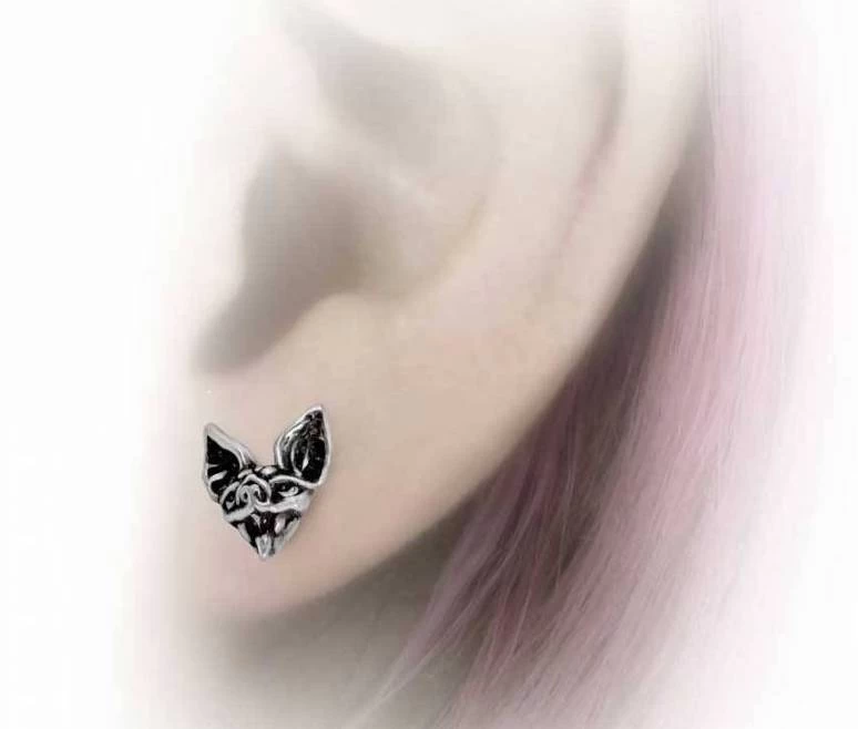 Cauchemar - Bat Stud Earrings - Image 3