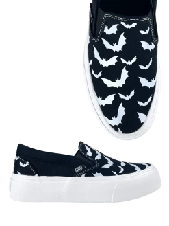 Chill Bat - Black & White Canvas Sneaker