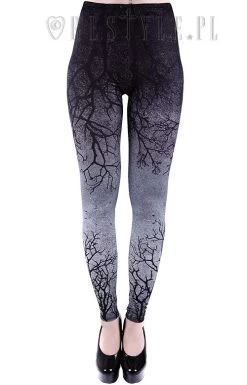 Gray Branches Ombre Leggings