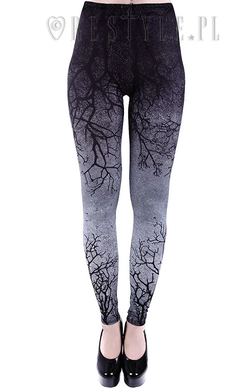 Gray Branches Ombre Leggings