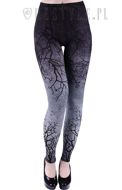 Gray Branches Ombre Leggings - Image 3