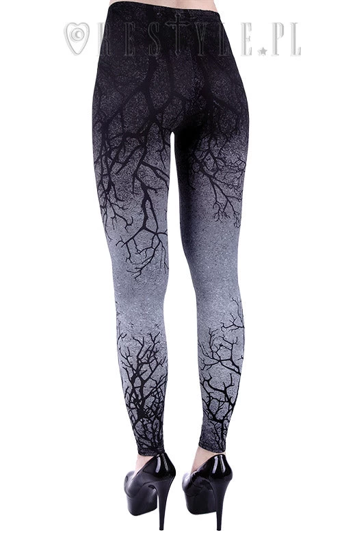 Gray Branches Ombre Leggings - Image 4