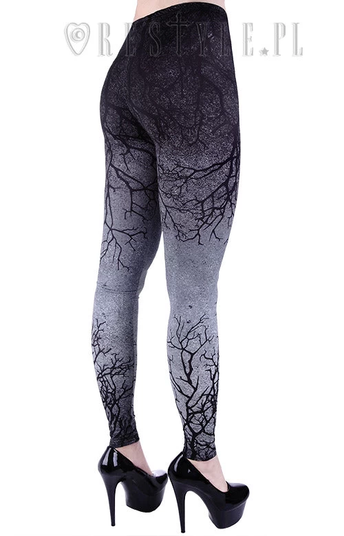 Gray Branches Ombre Leggings - Image 5