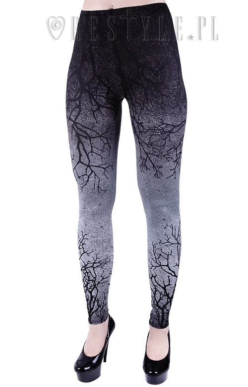 Gray Branches Ombre Leggings - Image 7