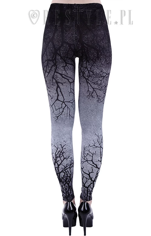 Gray Branches Ombre Leggings - Image 8