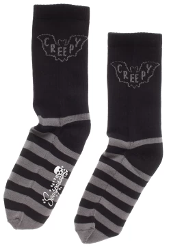 Creepy Bat Crew Socks